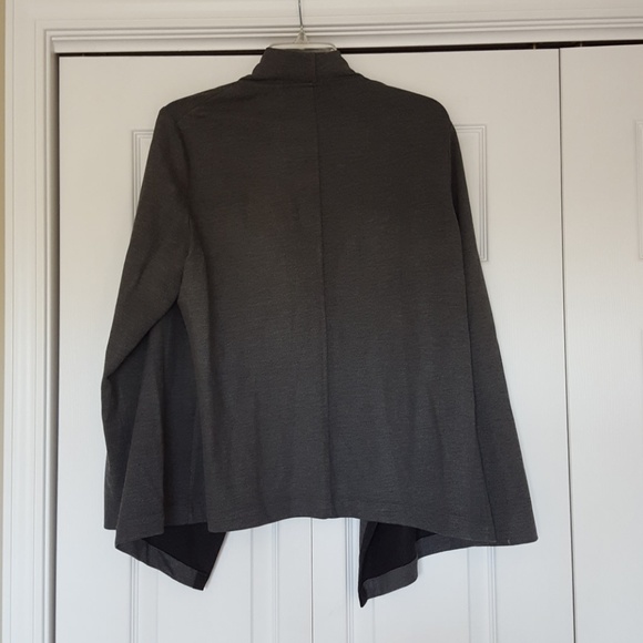 Tavora gray waterfall cardigan sweater size 14 - Picture 4 of 4